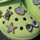 Bling Fancy Metal GEM Rhinestone Flowers round star heart bow and more Shoes Charms silver/golden for DIY Unique Special Shoes