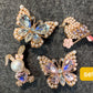 Fancy Metal GEM Rhinestone Flowers Bird Butterfly Cactus Pineapple Owl Spider Elephant and more Shoes Charms for DIY Unique Special Shoes