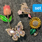 Fancy Metal GEM Rhinestone Flowers Bird Butterfly Cactus Pineapple Owl Spider Elephant and more Shoes Charms for DIY Unique Special Shoes