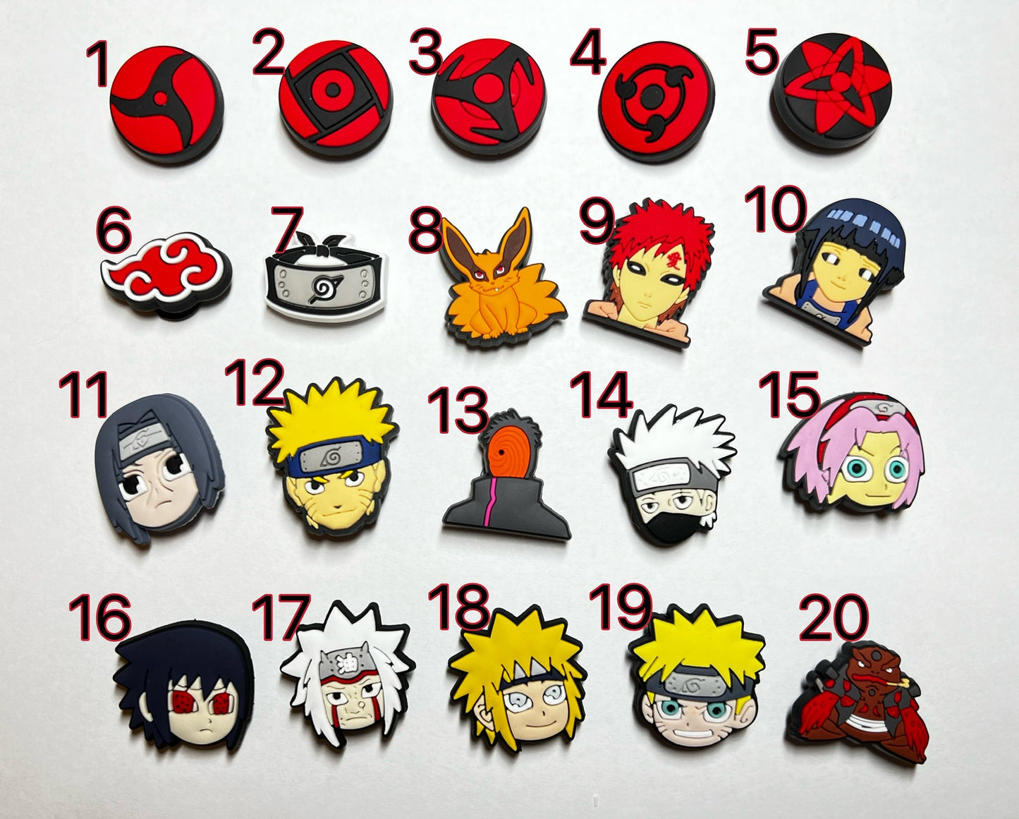 Naruto Croc shoe charms Shoe Decal Charms JuliesDecal anime charms