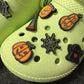 Glow in dark Trick or treat Skeleton Ghost broom hunted house bat Horror Pumpkin Theme Design Halloween Shoe Charms
