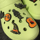 Glow in dark Trick or treat Skeleton Ghost broom hunted house bat Horror Pumpkin Theme Design Halloween Shoe Charms
