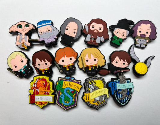 Amuletos de zapatos HP Harry Potter Croc Amuletos de calcomanías de zapatos Amuletos de anime JuliesDecal