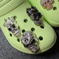 Fancy Metal rhinestone Skull skeleton Halloween Shoe Charms JuliesDecalDesign