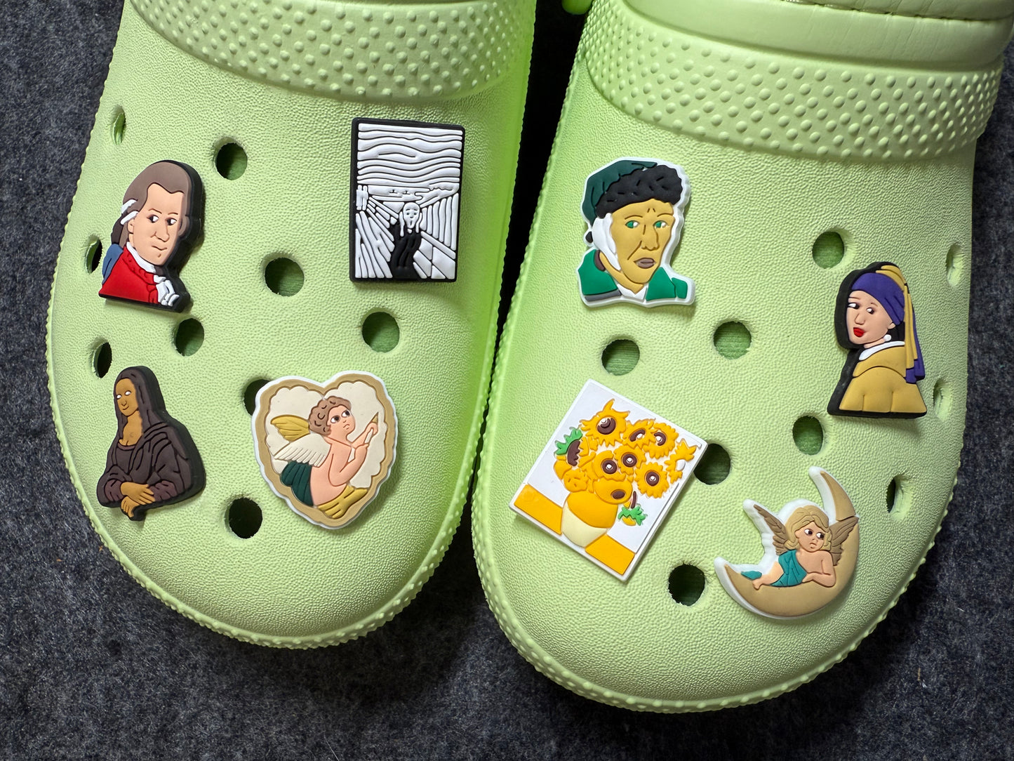 Famous Arts Paintings Artist Painting Musician Design Theme Shoe Charms