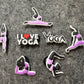 YOGA I love yoga Gym Work out Exercise theme shoe charms