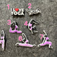 YOGA I love yoga Gym Work out Exercise theme shoe charms