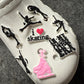 Skating I love Skating Ice Skating Exercise theme shoe charms
