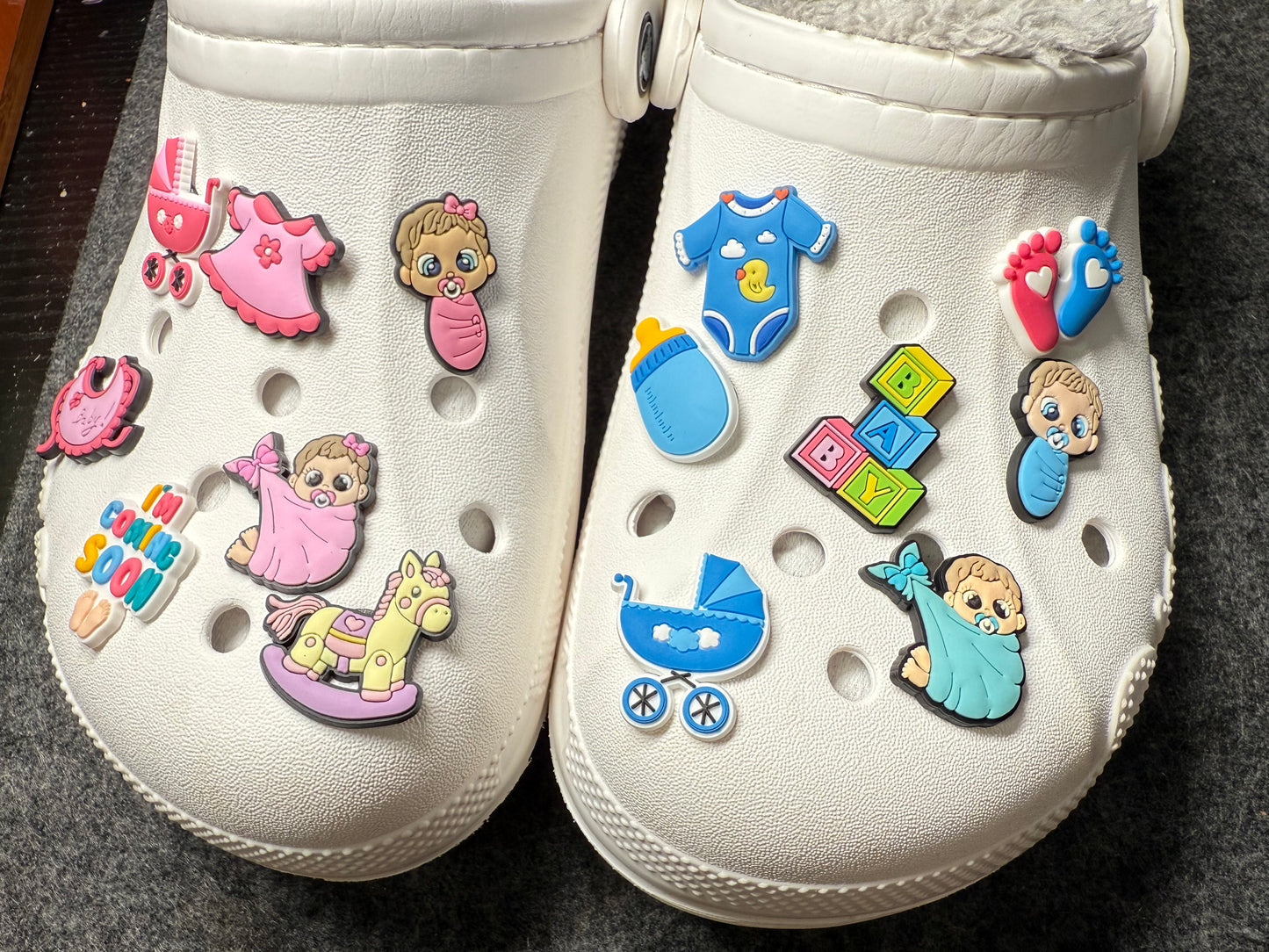 Cute angel baby Design babyshower Theme Shoe Charms Best Quality JuliesDecalDesign