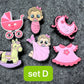 Baby Shower Cute baby angel Design Theme Shoe Charms Best Quality JuliesDecalDesign