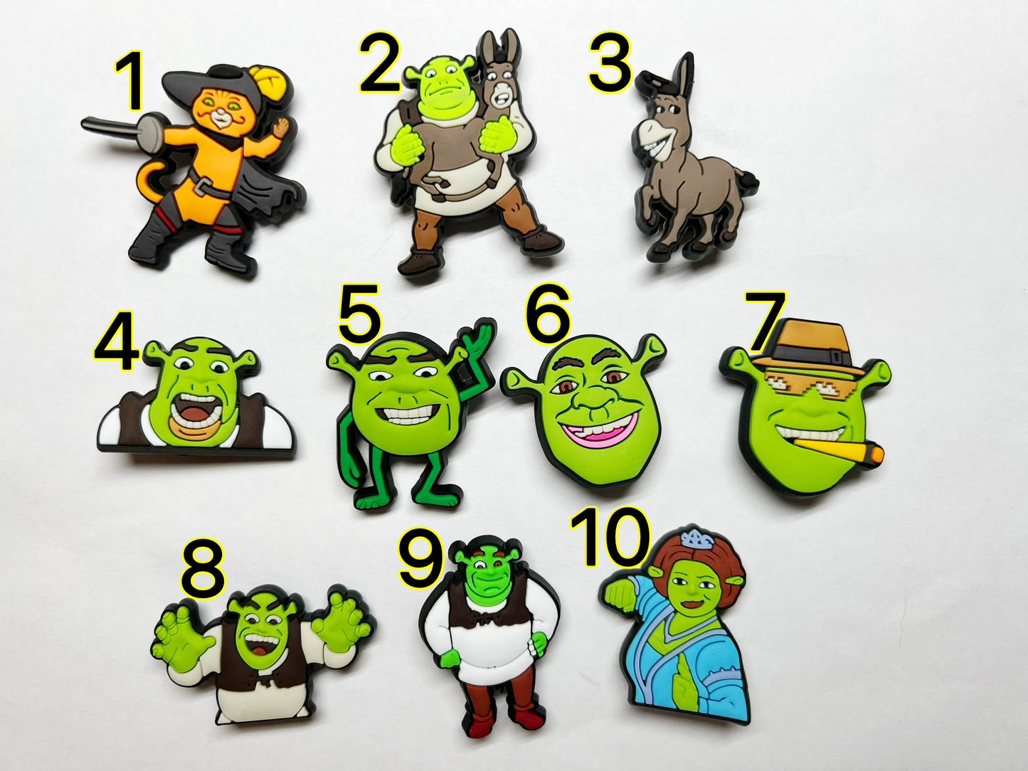 Charmes de chaussures Shrek Croc Charmes de décalcomanies de chaussures JuliesDecal charmes d'anime Disney