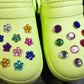 Colorful GEM colorful flowers and Round Theme Unique Special Croc Shoes