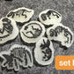 Dinosaur Skeleton Glow In the Dark Dinosaur Design Shoe Charms Best Quality JuliesDecalDesign