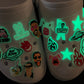 Glow In the Dark Design Badbunny fashion Shoe Charms JuliesDecalDesign