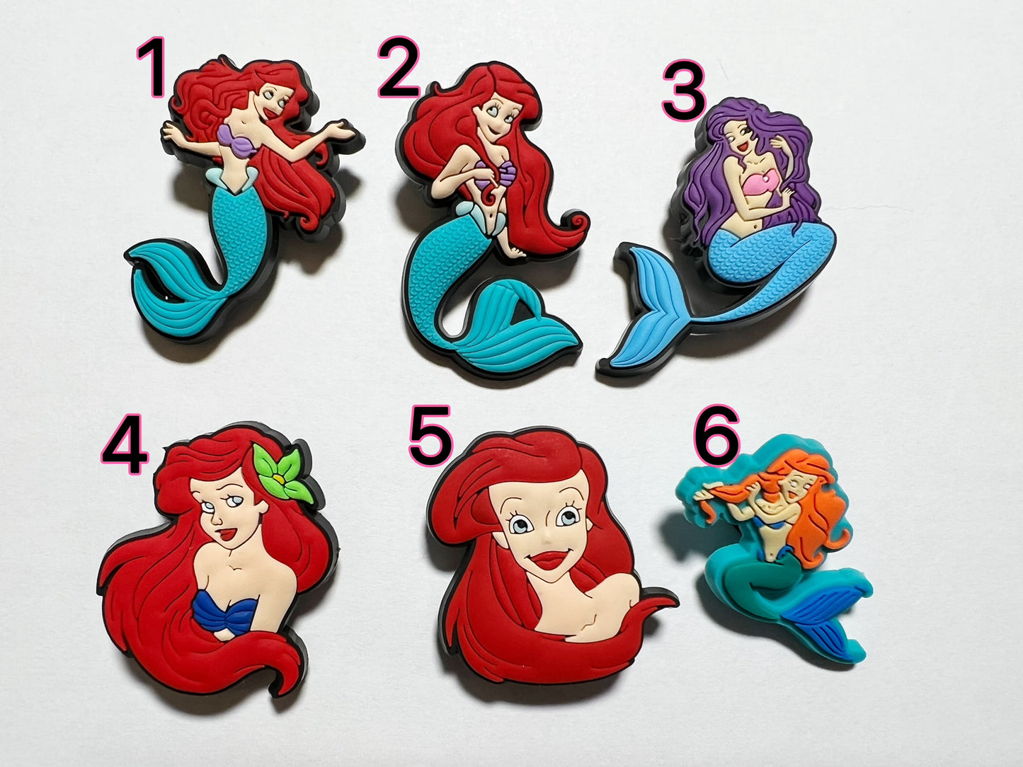 LIttle Mermaid Princess Shoe Charms JuliesDecalDesign