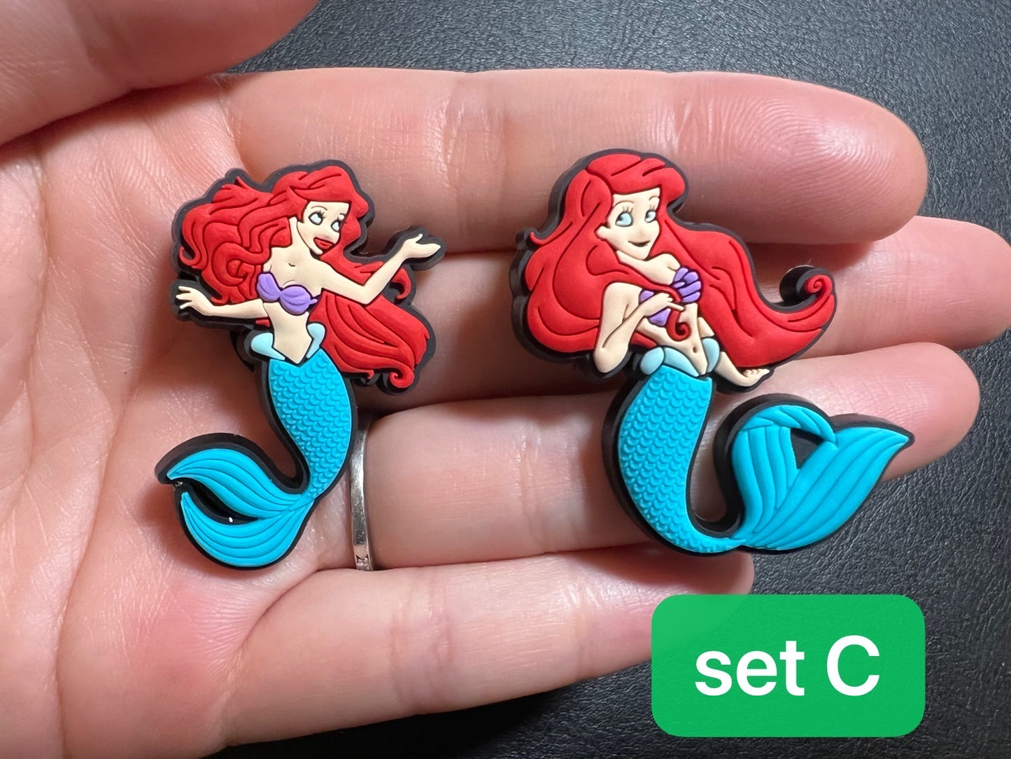 LIttle Mermaid Princess Shoe Charms JuliesDecalDesign