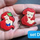 LIttle Mermaid Princess Shoe Charms JuliesDecalDesign