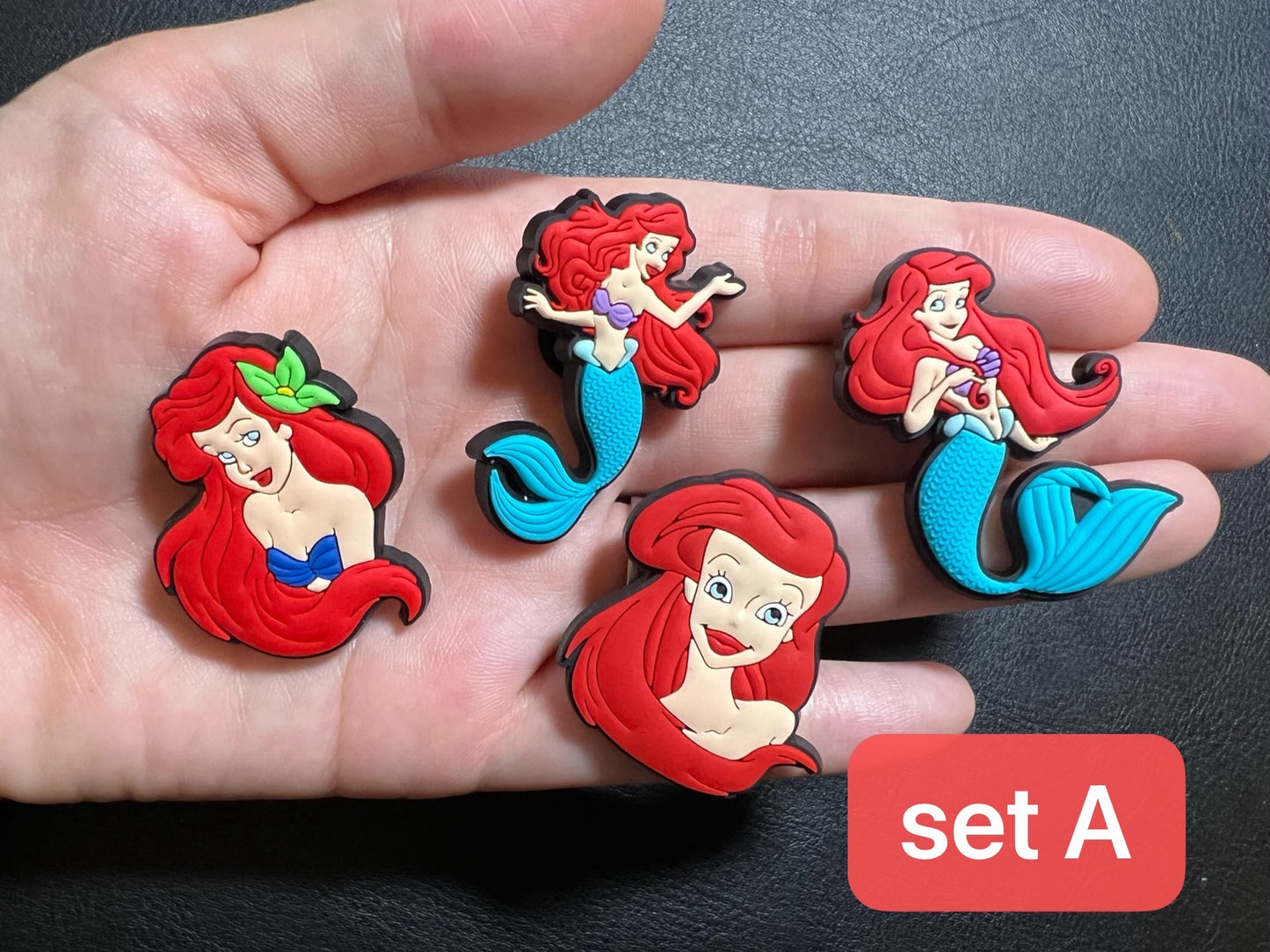 LIttle Mermaid Princess Shoe Charms JuliesDecalDesign