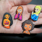 Princesses and Brave Girls shoe charms different sizes