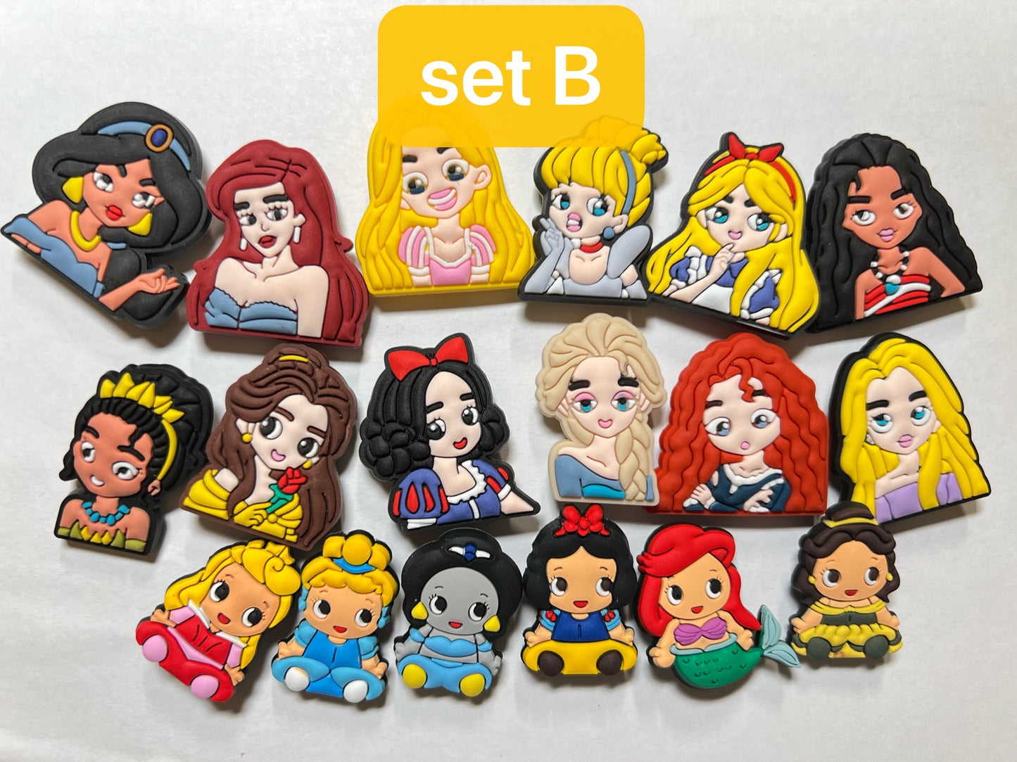 Princesses and Brave Girls shoe charms