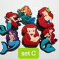 Princesses and Brave Girls shoe charms different sizes