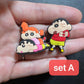 Crayon Cartoon Cute Japanese Anime Characters shoe charms