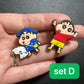 Crayon Cartoon Cute Japanese Anime Characters shoe charms