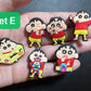 Crayon Cartoon Cute Japanese Anime Characters shoe charms
