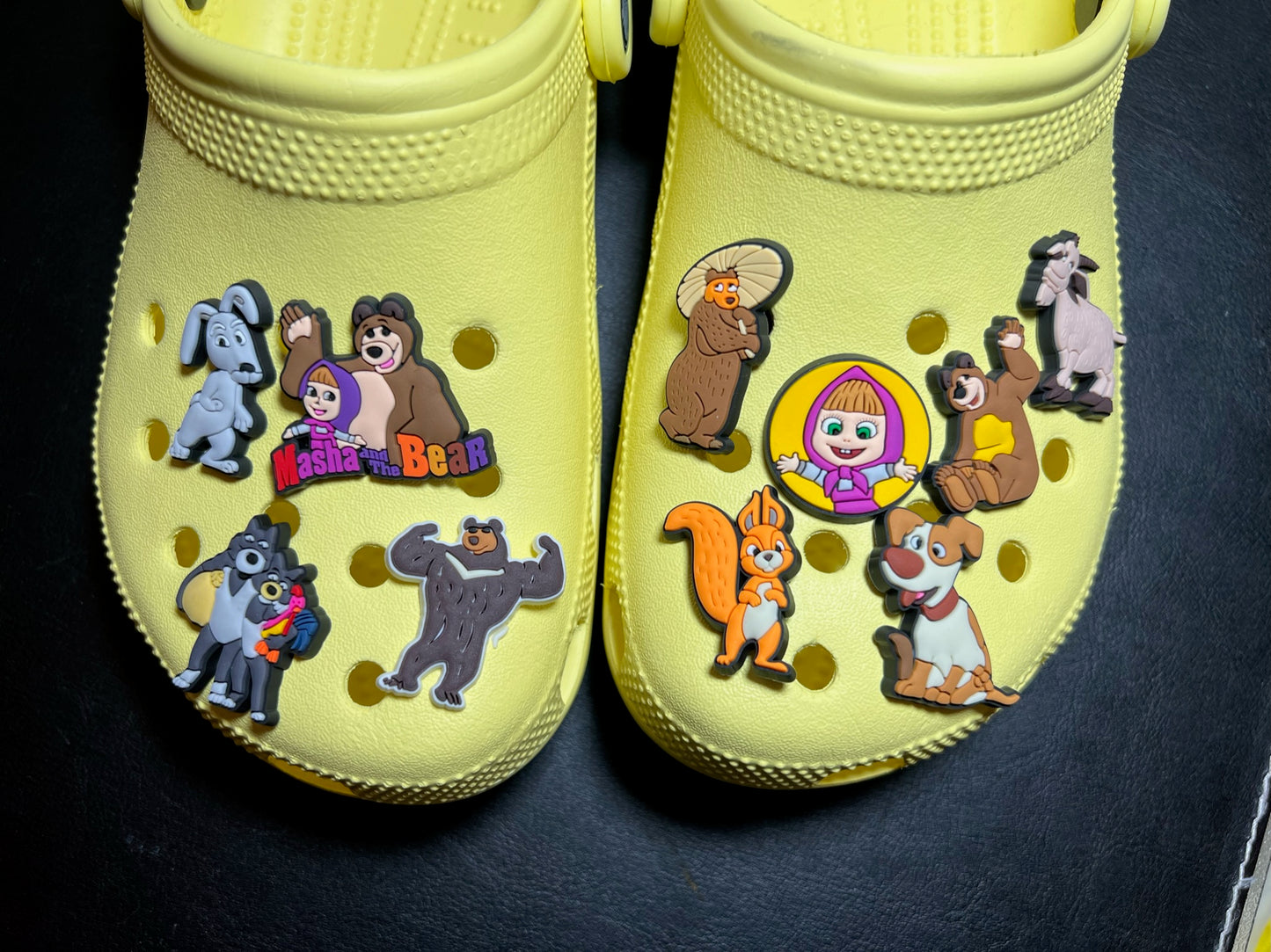 Cute Girl and Bear and more animals Cartoon Cute Anime Characters shoe charms