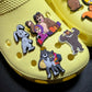 Cute Girl and Bear and more animals Cartoon Cute Anime Characters shoe charms