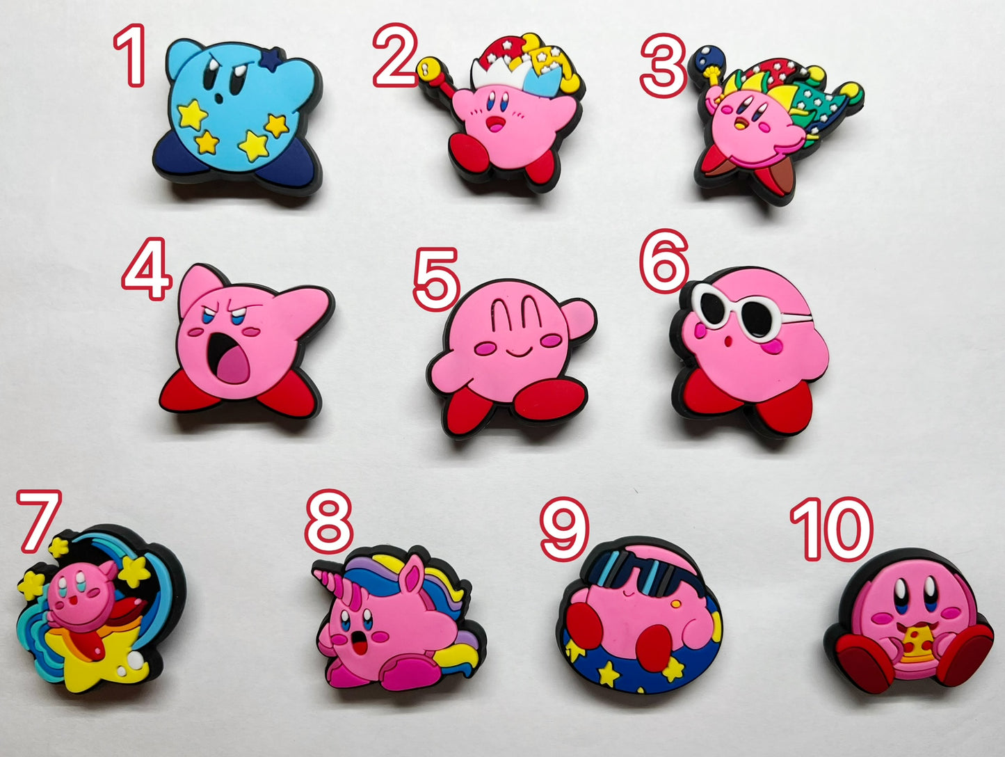 Cartoon Cute Kirby Game character and more shoe charms