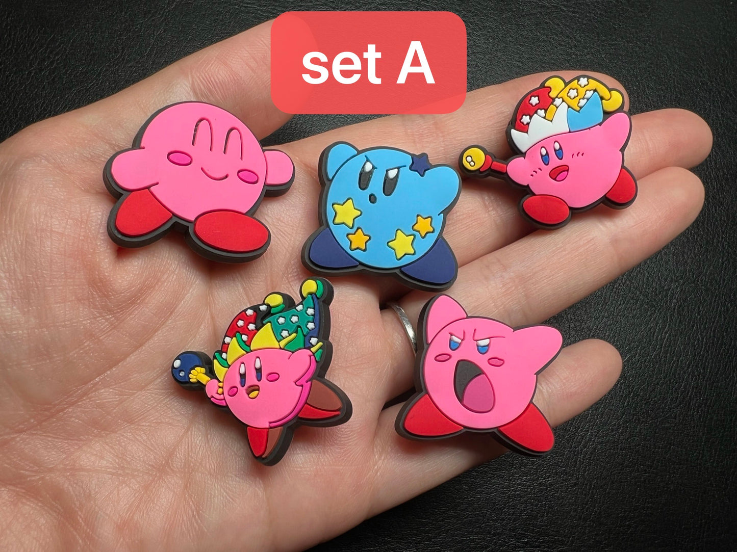 Cartoon Cute Kirby Game character and more shoe charms