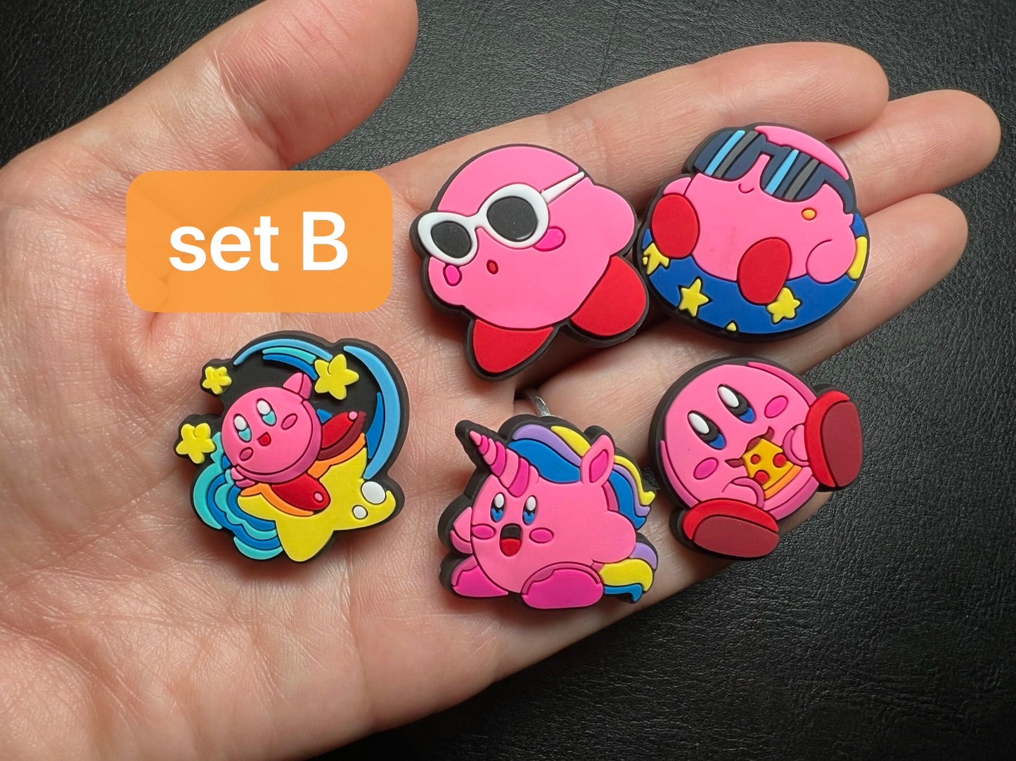 Cartoon Cute Kirby Game character and more shoe charms