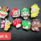 Cartoon Super Mario game and movie character and more shoe charms