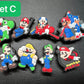 Cartoon Super Mario game and movie character and more shoe charms