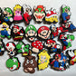 Cartoon Super Mario game and movie character and more shoe charms