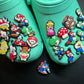 Cartoon Super Mario game and movie character and more shoe charms