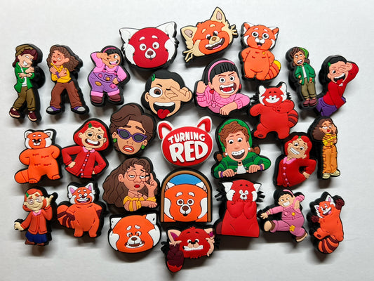 Red panda movie character and more shoe charms