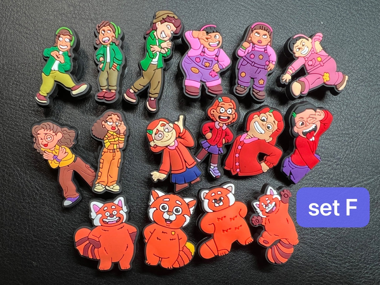 Red panda movie character and more shoe charms