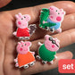 Peppa pig character and more shoe charms