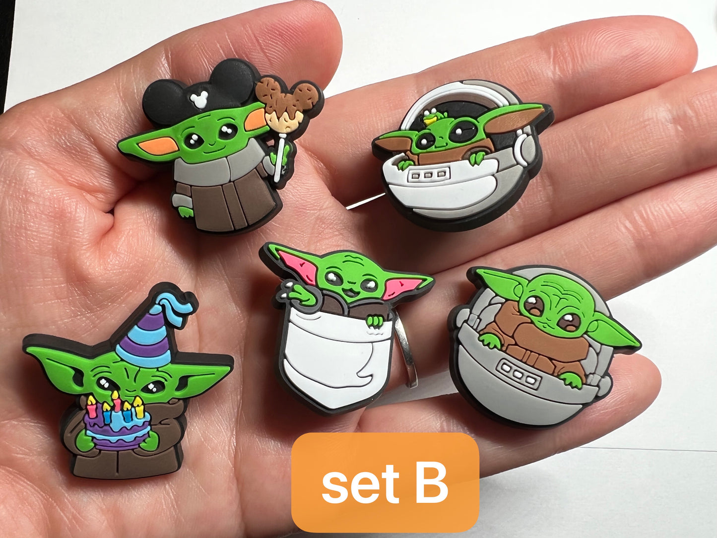 Baby Yoda movie character Cute Alien  and more shoe charms