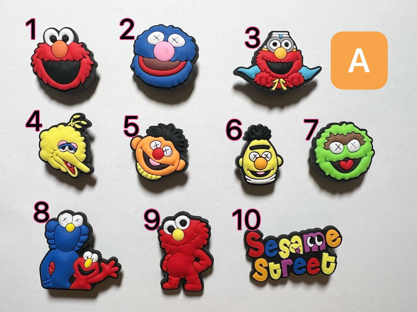 Sesame street character Cute fluffy Muppet and more theme shoe charms