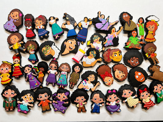 Encanto characters shoe charms different sizes