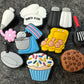 Cooking and Baking Chef Theme Fancy shoe charms pan mixer eggs Spatula Pastry bag chef hat and more