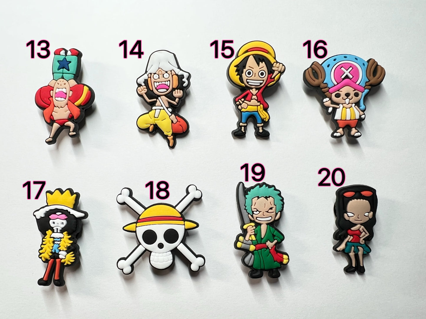 One piece anime shoe charms JuliesDecalDesign