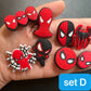 Spider Design Shoe Charms Red and Black
