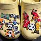 Soccer theme shoe charms