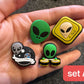 Cute Alien Space Astronaut Rocket Ship Globe Design Theme and more shoe charms
