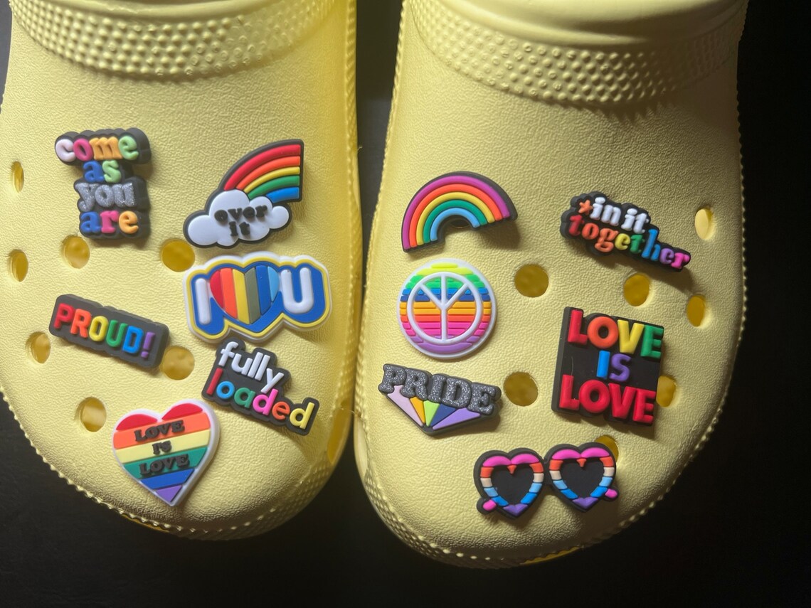 LGBTIQA+ Theme Love is love Shoe Charms