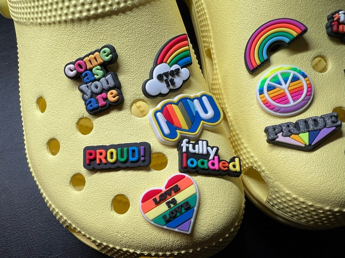 LGBTIQA+ Theme Love is love Shoe Charms